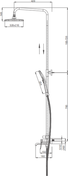 Душевая система со смесителем Splenka S31.24.09