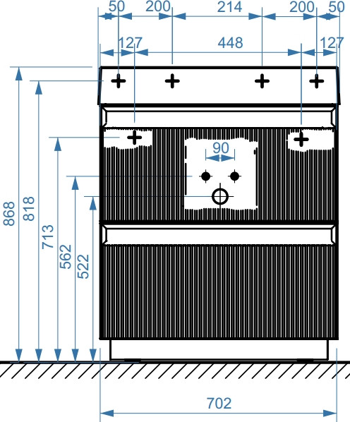 Тумба под умывальник Belux Базель Н 70-02