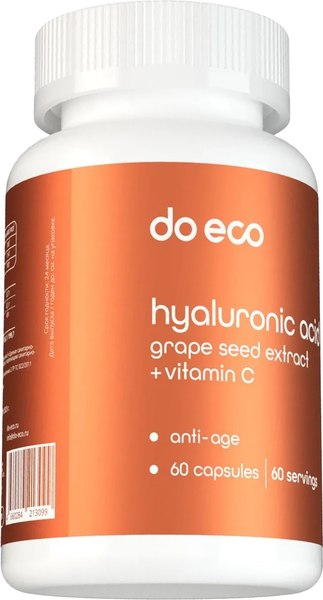 Комплексная пищевая добавка Do eco Гиалуроновая кислота с вит. С и экстрактом виноградной косточки - фото