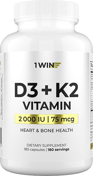 Мультивитаминный комплекс 1WIN К2 и Д3 2000 МЕ - фото