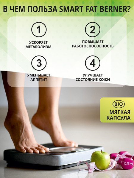 L-карнитин 1WIN Smart Fat Burner С зеленым чаем