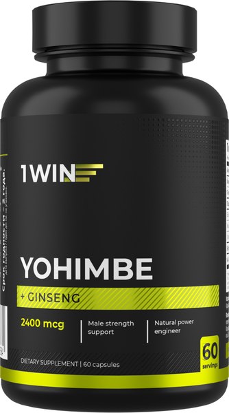 Пищевая добавка 1WIN Йохимбе с женьшенем - фото