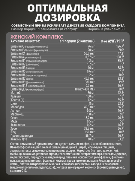 Витаминно-минеральный комплекс 1WIN Women`s Нealth pack