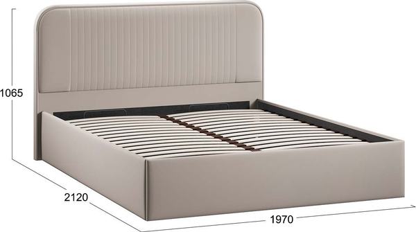 Двуспальная кровать ТриЯ Тиффани Тип 1 c ПМ 180x200