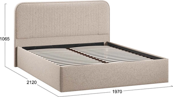 Двуспальная кровать ТриЯ Тиффани Тип 1 c ПМ 180x200