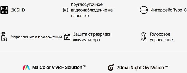 Автомобильный видеорегистратор 70mai Dash Cam M310