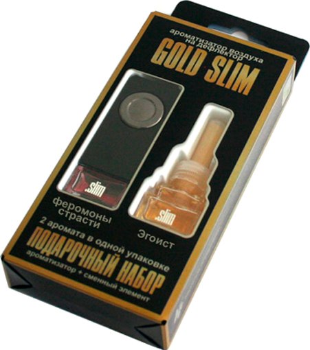 Набор ароматизаторов автомобильных FKVJP Gold Slim Феромоны страсти+Эгоист SMGD-182 - фото