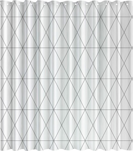 Шторка-занавеска для ванны Fresh Code Black Geometry / 77049 - фото