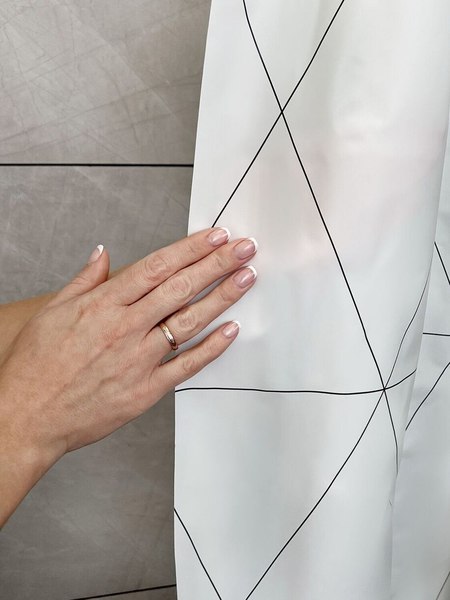 Шторка-занавеска для ванны Fresh Code Black Geometry / 77049