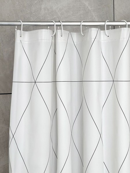 Шторка-занавеска для ванны Fresh Code Black Geometry / 77049