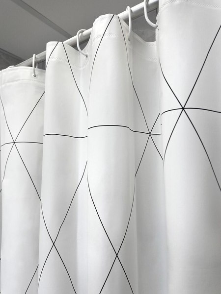 Шторка-занавеска для ванны Fresh Code Black Geometry / 77049