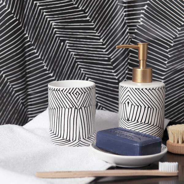 Стакан для зубной щетки и пасты Fresh Code Lines / 74999