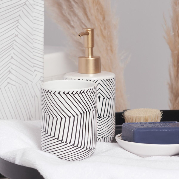 Стакан для зубной щетки и пасты Fresh Code Lines / 74999