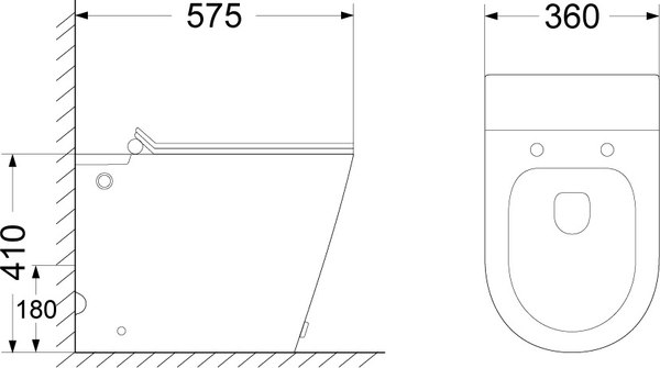 Унитаз приставной Cerutti Argentera Pulse CT7267