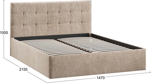 Двуспальная кровать ТриЯ Джоли Универсальная Тип 1 140x200