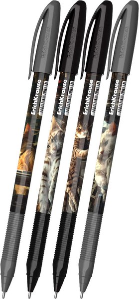 Набор шариковых ручек Erich Krause U-108 Stick Big City Cats / 63105 - фото