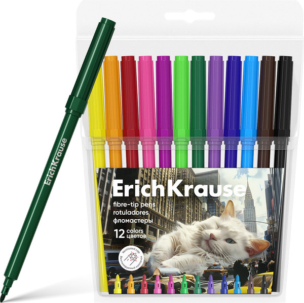 Фломастеры Erich Krause Big City Cats / 62990 - фото