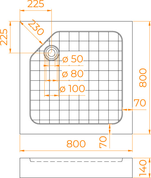 Душевой поддон RGW SMC-W / 57350188-01