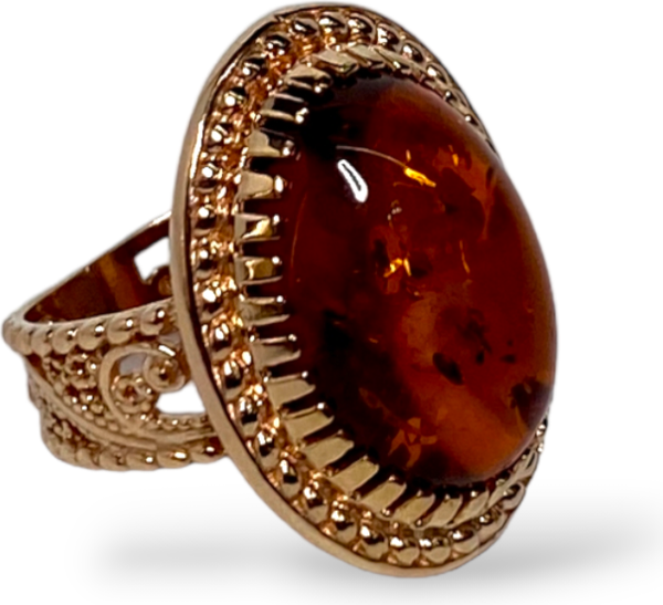 Кольцо Wolves Янтарь №2 1628 - фото