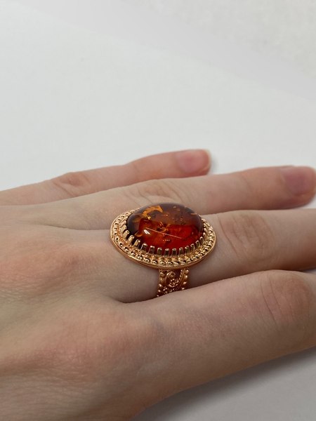 Кольцо Wolves Янтарь №2 1628