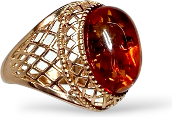 Кольцо Wolves Янтарь №3 1630 - фото