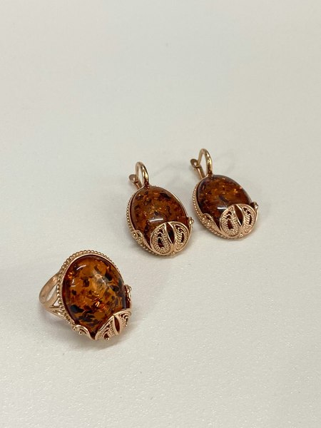 Кольцо Wolves Плоды Времени Янтарь 1632