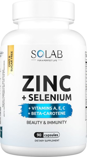 Витаминно-минеральный комплекс SOLAB Цинк+Селен - фото