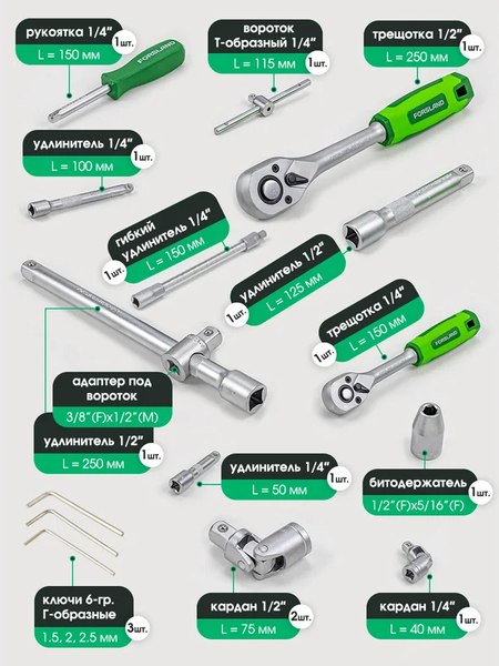 Универсальный набор инструментов Forsland 4941-5