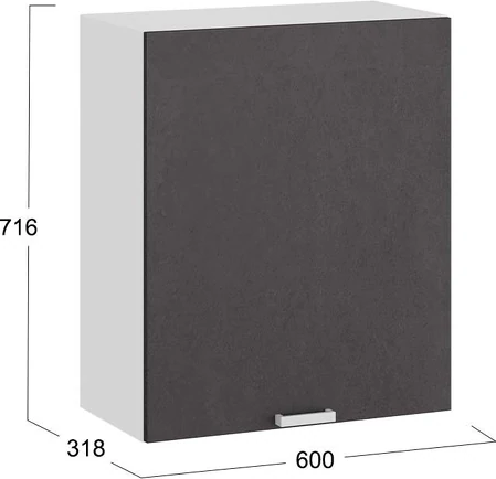 Шкаф навесной для кухни ТриЯ Гранита 1В6 с одной дверью