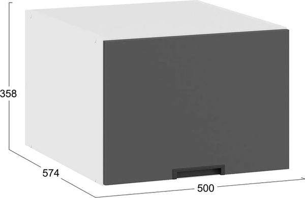 Шкаф навесной для кухни ТриЯ Гренада 1В5ГП с одной откидной дверью