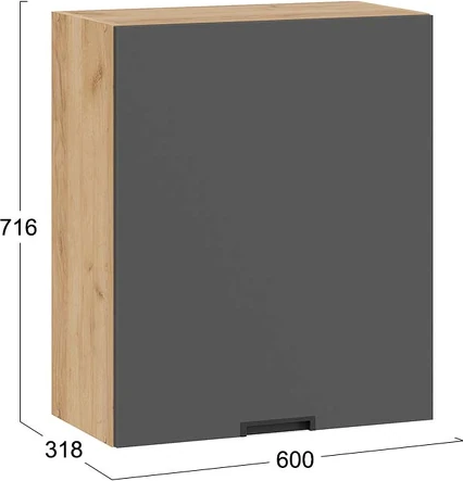 Шкаф навесной для кухни ТриЯ Гренада 1В6 с одной дверью