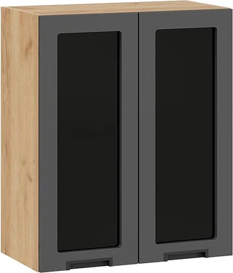 Шкаф навесной для кухни ТриЯ Гренада 1В6С с двумя дверями со стеклом - фото