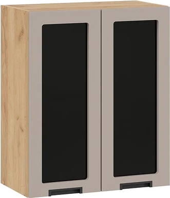 Шкаф навесной для кухни ТриЯ Гренада 1В6С с двумя дверями со стеклом - фото