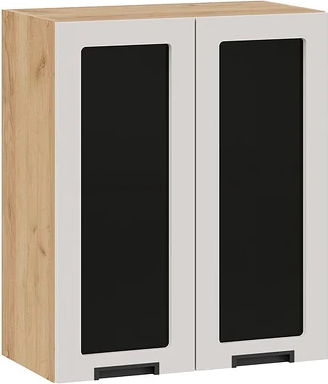 Шкаф навесной для кухни ТриЯ Гренада 1В6С с двумя дверями со стеклом - фото