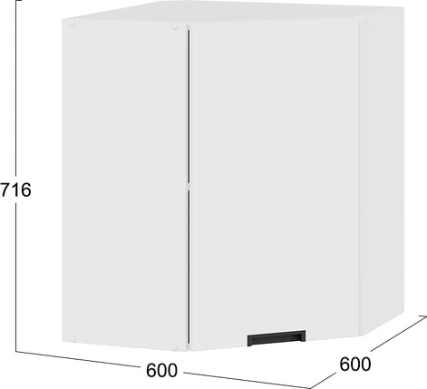Шкаф навесной для кухни ТриЯ Гренада 1В6У угловой с одной дверью
