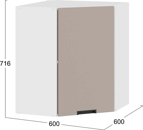 Шкаф навесной для кухни ТриЯ Гренада 1В6У угловой с одной дверью