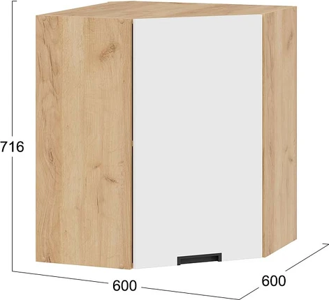 Шкаф навесной для кухни ТриЯ Гренада 1В6У угловой с одной дверью