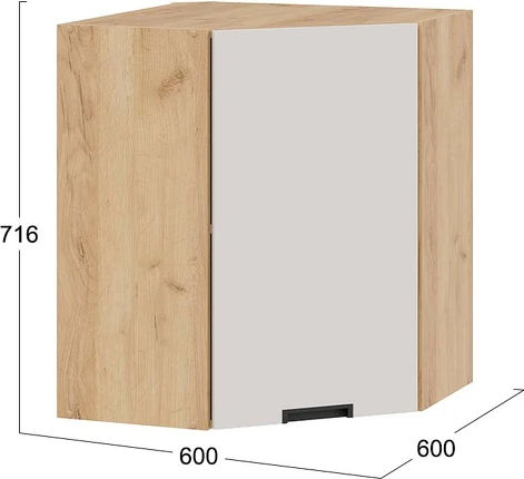 Шкаф навесной для кухни ТриЯ Гренада 1В6У угловой с одной дверью