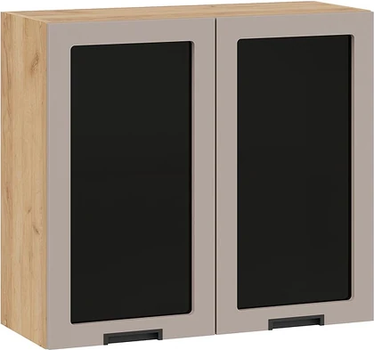 Шкаф навесной для кухни ТриЯ Гренада 1В8С с двумя дверями со стеклом - фото