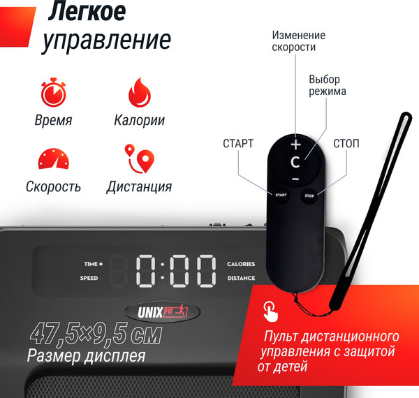 Электрическая беговая дорожка UNIX Fit R-400S / TDR400S