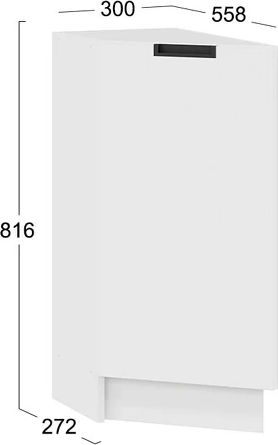 Шкаф-стол кухонный ТриЯ Гренада торцевой с одной дверью 1Н3Т