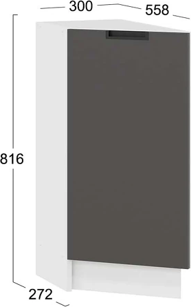 Шкаф-стол кухонный ТриЯ Гренада торцевой с одной дверью 1Н3Т