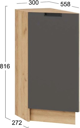 Шкаф-стол кухонный ТриЯ Гренада торцевой с одной дверью 1Н3Т