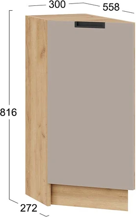 Шкаф-стол кухонный ТриЯ Гренада торцевой с одной дверью 1Н3Т