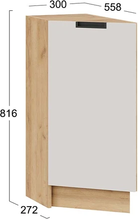 Шкаф-стол кухонный ТриЯ Гренада торцевой с одной дверью 1Н3Т