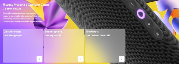 Умная портативная колонка Яндекс Станция Стрит YNDX-00030BLK