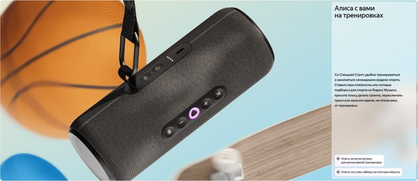 Умная портативная колонка Яндекс Станция Стрит YNDX-00030BLK