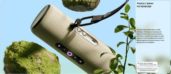 Умная портативная колонка Яндекс Станция Стрит YNDX-00030GRN