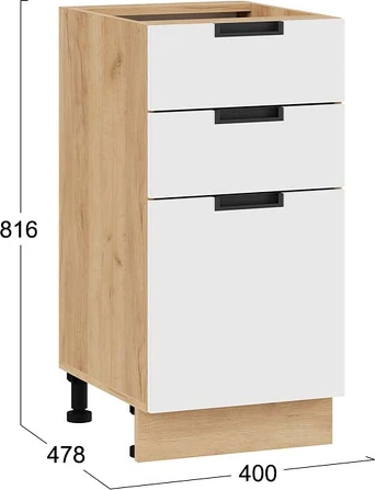 Шкаф-стол кухонный ТриЯ Гренада с тремя ящиками 1Н4Я3