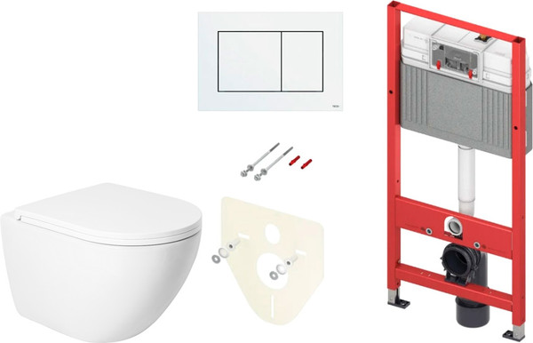 Унитаз подвесной с инсталляцией Saniteco KW-9003W Single Hole + TECE Kit 9400413 - фото